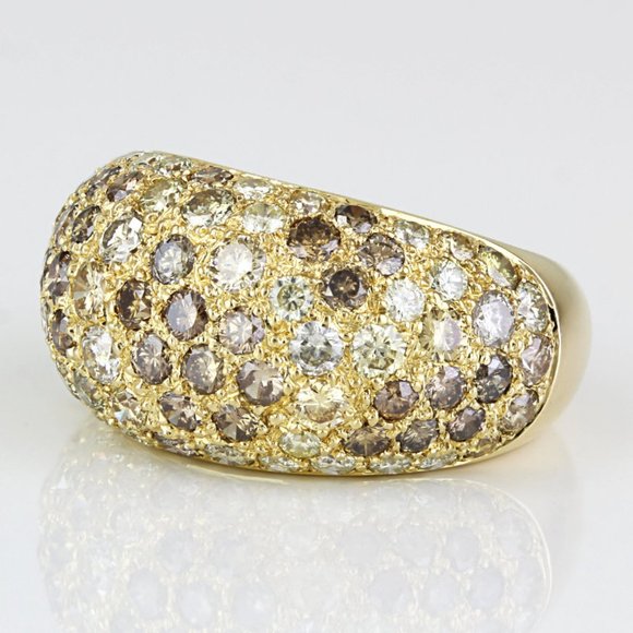 Cartier 18k Yellow Gold 4-Carat Diamond Sauvage Dome Ring c.1994 - Picture 3 of 10